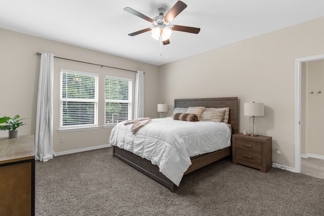 1304 Villalonga Dr, Little Elm, TX 75068 - bedroom with baseboards, carpet floors, and a ceiling fan