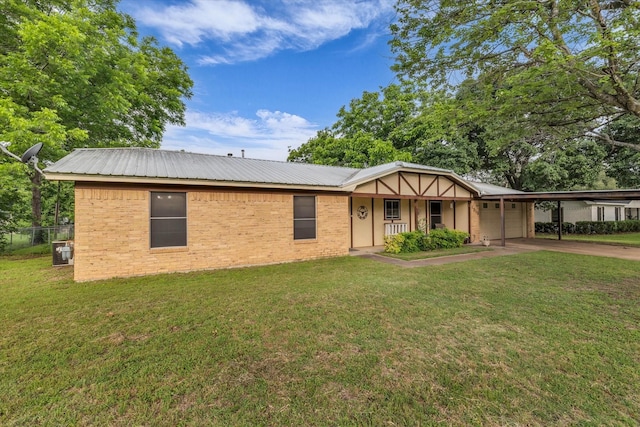 1313 Crow Dr, Waco, TX 76705 - single story home featuring an attached garage, concrete driveway, and metal roof