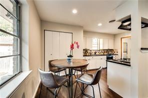 3331 Ruidosa Ave, Dallas, TX 75228 - dining room with dark wood finished floors and recessed lighting