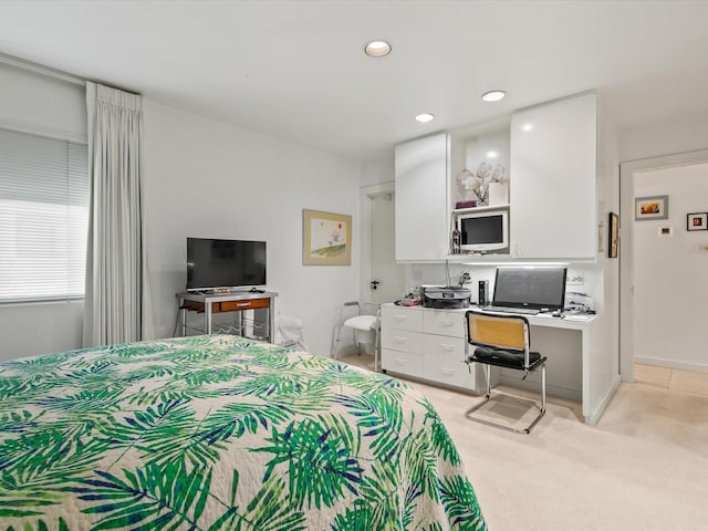 360 Diamond Bar Trl, Aledo, TX 76008 - bedroom featuring a desk, light colored carpet, and recessed lighting