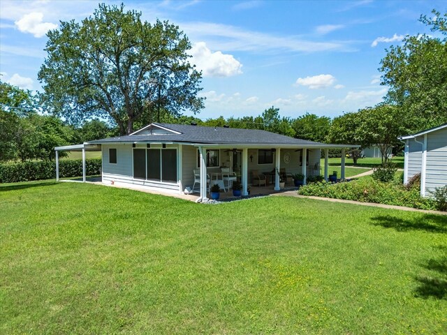 360 Diamond Bar Trl, Aledo, TX 76008 - rear view of house with a yard and a patio