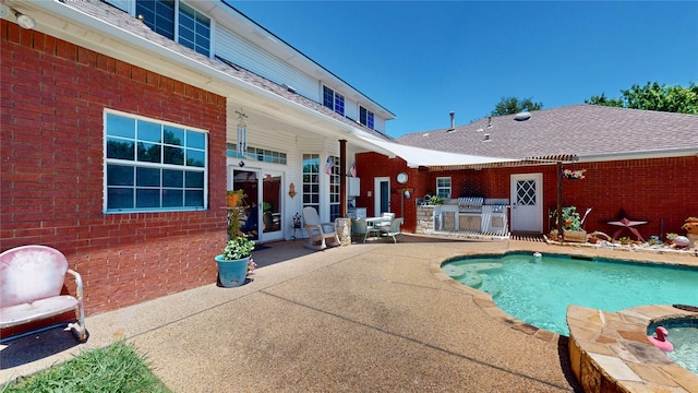7534 Wellesley Ave, Garland, TX 75044 - outdoor pool featuring area for grilling and a patio
