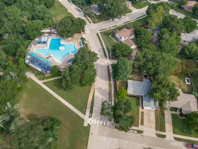 1429 Meadowcrest Dr, Plano, TX 75075 - aerial view of property's location featuring a pool area