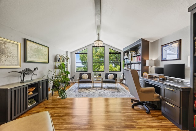 510 Columbia Dr, Rockwall, TX 75032 - office space with wood finished floors and vaulted ceiling