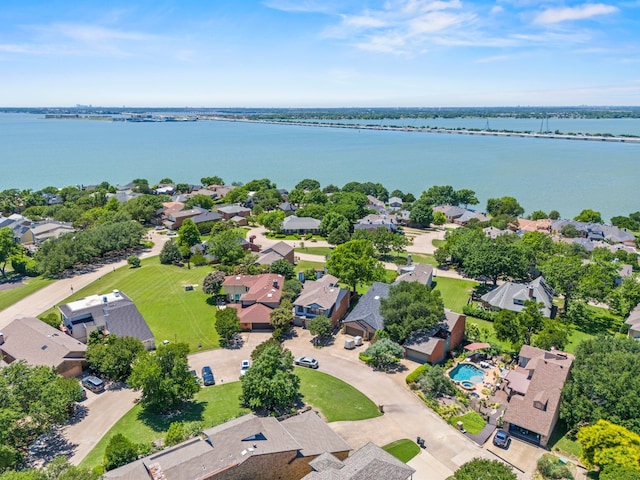510 Columbia Dr, Rockwall, TX 75032 - aerial view of residential area featuring a nearby body of water