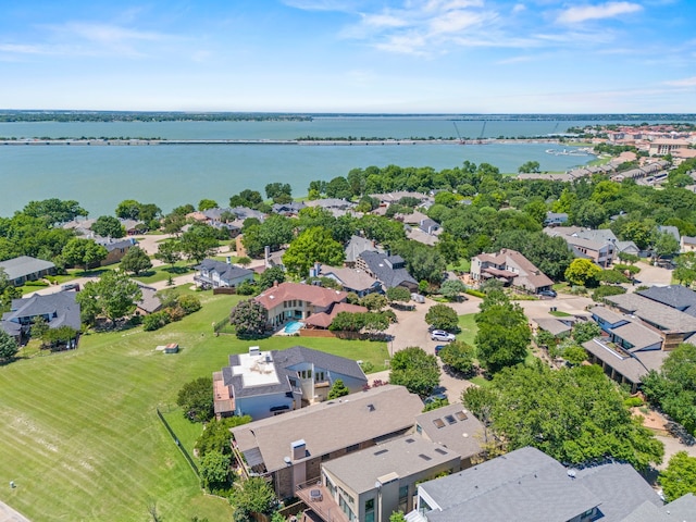 510 Columbia Dr, Rockwall, TX 75032 - aerial perspective of suburban area featuring a nearby body of water