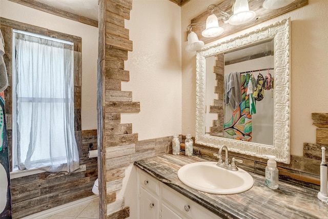 1312 Robyn Rd, Azle, TX 76020 - bathroom with vanity and tile patterned floors
