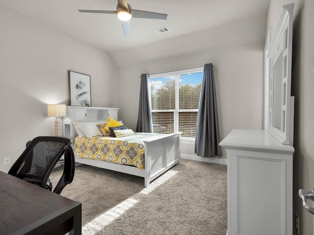 318 Arcadia Way, Rockwall, TX 75087 - bedroom featuring light carpet, lofted ceiling, ceiling fan, and baseboards