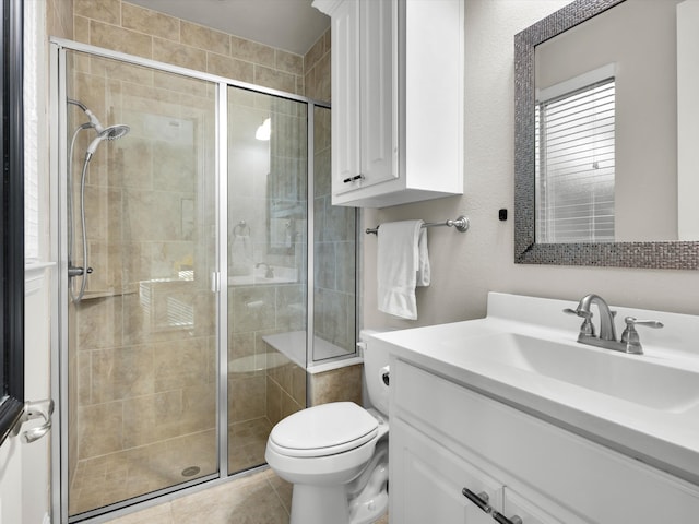 318 Arcadia Way, Rockwall, TX 75087 - bathroom featuring vanity, toilet, and a stall shower