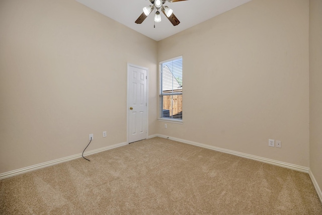 8256 Bridge St, North Richland Hills, TX 76180 - unfurnished room with light carpet, baseboards, and a ceiling fan