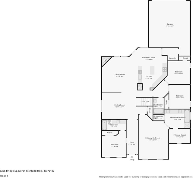 8256 Bridge St, North Richland Hills, TX 76180 - home floor plan