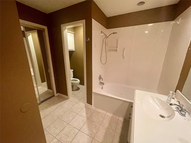 2955 Allister St, Dallas, TX 75229 - full bathroom with toilet, tile patterned floors,  shower combination, vanity, and baseboards