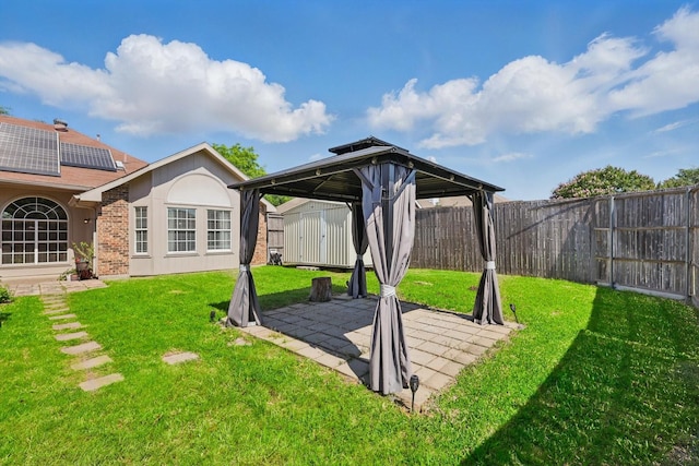 7100 Fox Dr, The Colony, TX 75056 - view of yard featuring a gazebo and a patio area