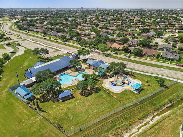 7100 Fox Dr, The Colony, TX 75056 - bird's eye view of a pool
