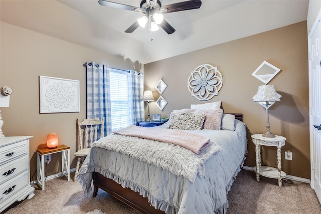 2801 Adams Dr, Melissa, TX 75454 - bedroom with light colored carpet, baseboards, and a ceiling fan
