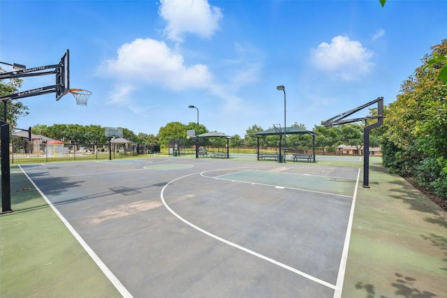 9829 Crawford Farms Dr, Fort Worth, TX 76244 - view of sport court with community basketball court and a gazebo