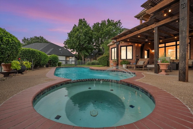 719 Morningside Dr, Mansfield, TX 76063 - view of swimming pool featuring a pool with connected hot tub and a patio