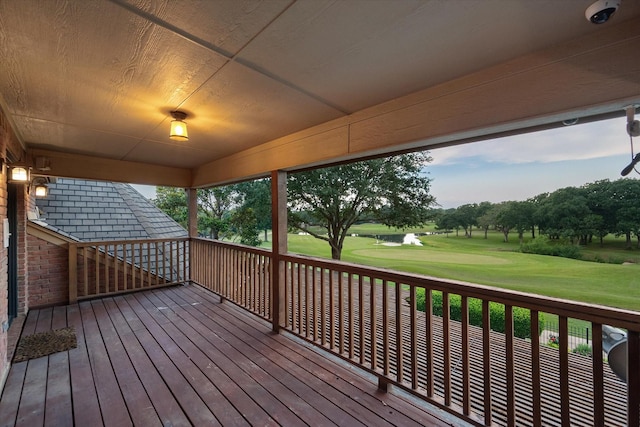 719 Morningside Dr, Mansfield, TX 76063 - wooden deck featuring view of golf course and a lawn