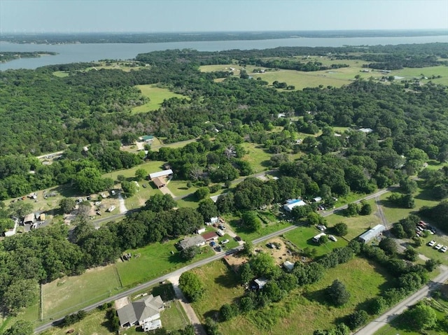 17128 County Road 3322, Frost, TX 76641 - aerial overview of property's location featuring a nearby body of water and a heavily wooded area