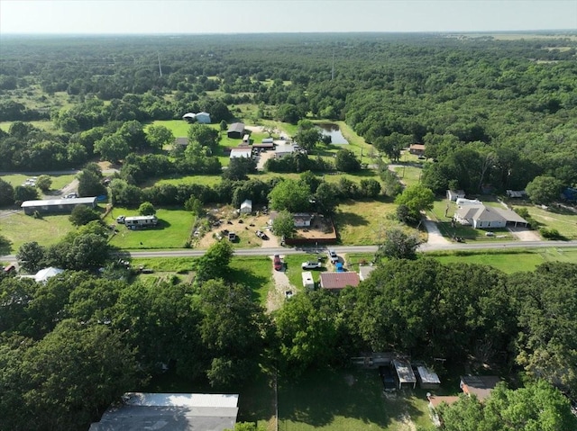 17128 County Road 3322, Frost, TX 76641 - aerial overview of property's location with a heavily wooded area
