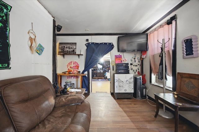 17128 County Road 3322, Frost, TX 76641 - living area featuring wood finished floors