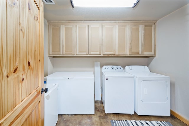 520 County Road 1743, Chico, TX 76431 - washroom with separate washer and dryer and cabinet space