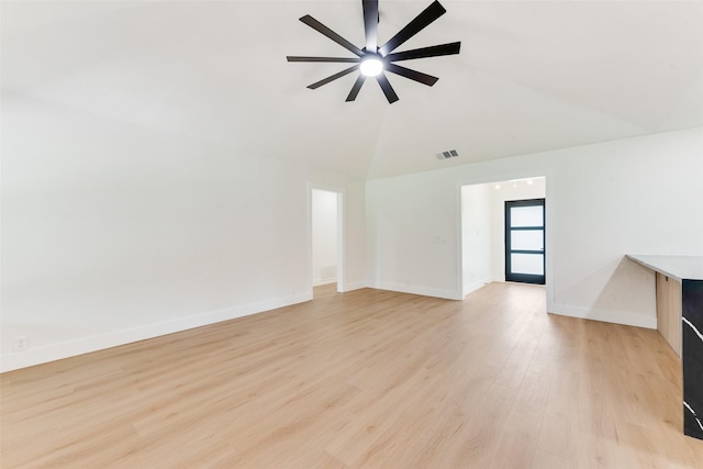 800 Shady Ln N, Keller, TX 76248 - unfurnished living room featuring ceiling fan, high vaulted ceiling, light wood-style floors, and baseboards