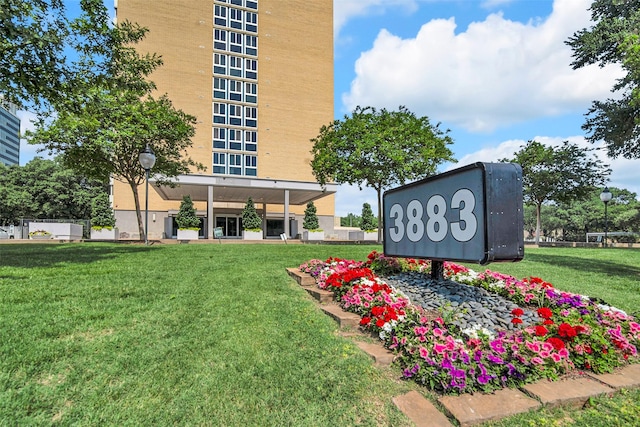 3883 Turtle Creek Blvd Unit 204, Dallas, TX 75219 - community sign featuring a yard