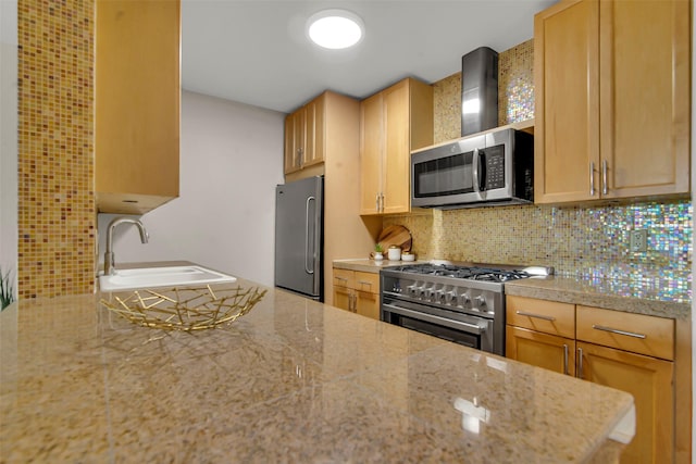 3883 Turtle Creek Blvd Unit 204, Dallas, TX 75219 - kitchen featuring appliances with stainless steel finishes, a sink, decorative backsplash, and tile countertops
