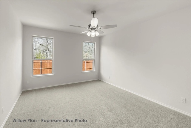 3116 Yellow Pne, Melissa, TX 75454 - spare room with carpet, ceiling fan, and baseboards