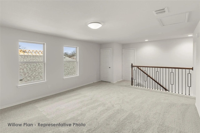 3116 Yellow Pne, Melissa, TX 75454 - spare room with carpet, attic access, baseboards, and recessed lighting