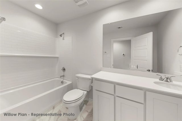 3116 Yellow Pne, Melissa, TX 75454 - bathroom featuring shower / washtub combination, toilet, and vanity
