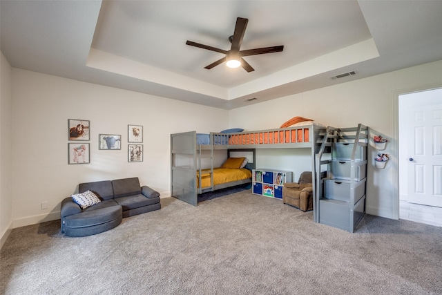 2208 Turtle Creek Dr, Sherman, TX 75092 - bedroom with a tray ceiling, carpet flooring, and baseboards