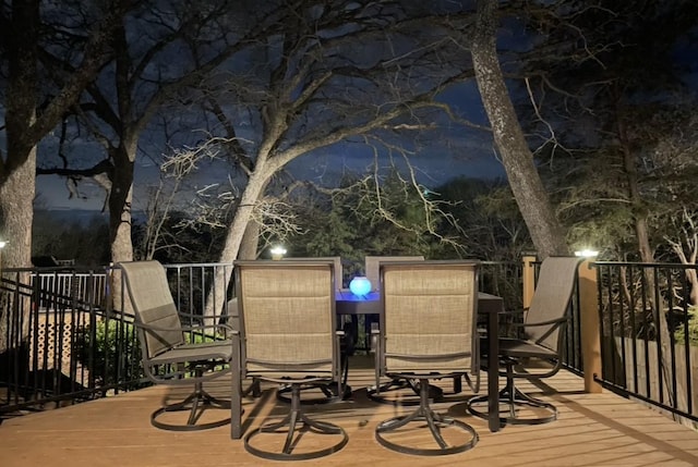 2208 Turtle Creek Dr, Sherman, TX 75092 - deck at twilight featuring outdoor dining area