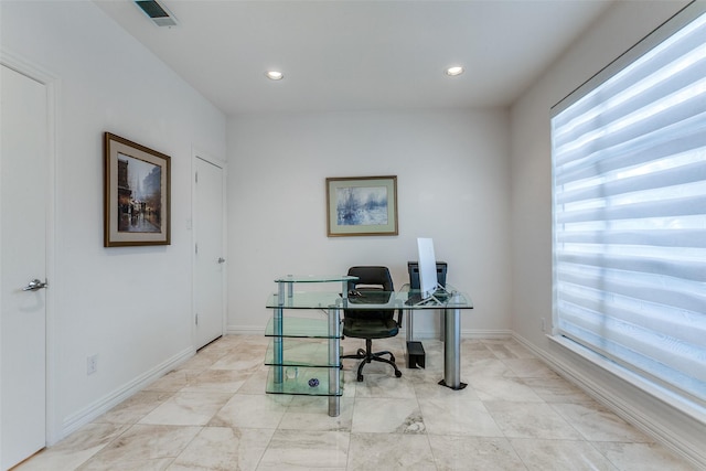 5916 Broadmoor Dr, Plano, TX 75093 - office area with plenty of natural light and recessed lighting