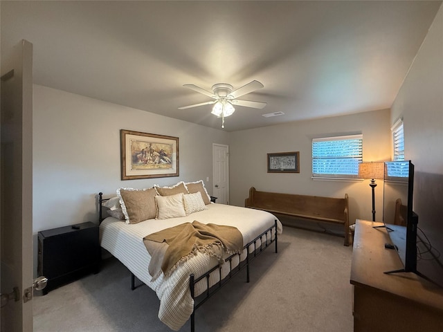 3417 Danbury Dr, Amarillo, TX 79109 - bedroom featuring light colored carpet and a ceiling fan