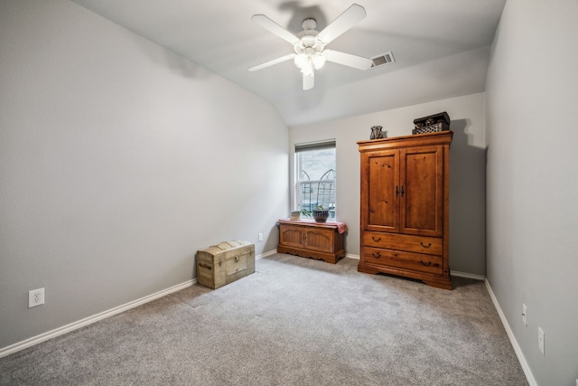7308 Claridge Ln, Mckinney, TX 75072 - bedroom featuring lofted ceiling, light carpet, baseboards, and ceiling fan