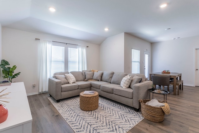 6514 Whitecap Dr, Princeton, TX 75407 - living area with wood finished floors, recessed lighting, and baseboards