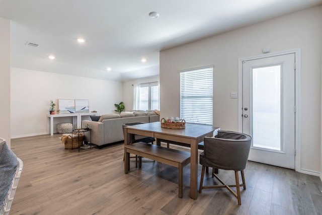 6514 Whitecap Dr, Princeton, TX 75407 - dining space with light wood-type flooring and recessed lighting