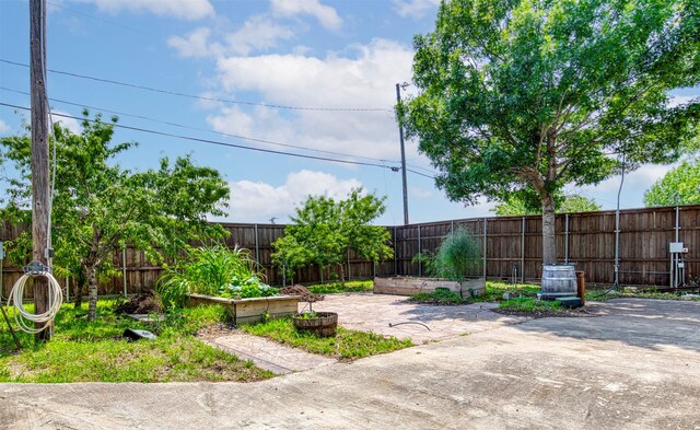 6811 Pecan St, Frisco, TX 75034 - fenced backyard with a garden and a patio area