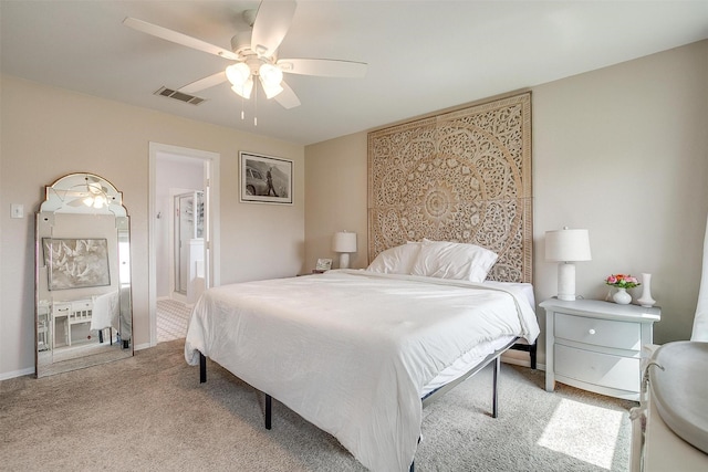 412 Hanover St, Burleson, TX 76028 - bedroom featuring light colored carpet and ceiling fan