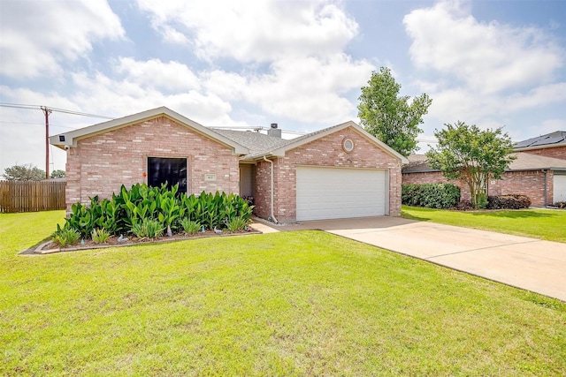 412 Hanover St, Burleson, TX 76028 - ranch-style home featuring brick siding, an attached garage, and driveway