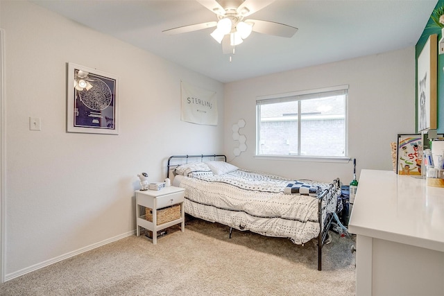 412 Hanover St, Burleson, TX 76028 - bedroom with carpet, a ceiling fan, and baseboards