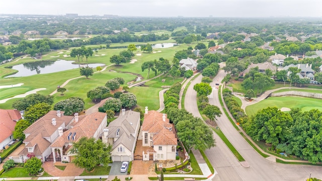 5528 Gleneagles Dr, Plano, TX 75093 - aerial perspective of suburban area featuring a large body of water and a golf club