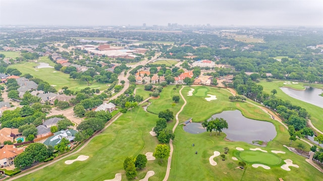5528 Gleneagles Dr, Plano, TX 75093 - aerial view of property's location featuring a large body of water, nearby suburban area, and a golf club