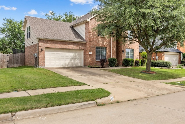 60 Misty Mesa Trl, Mansfield, TX 76063 - view of front of house featuring brick siding, a shingled roof, an attached garage, and driveway