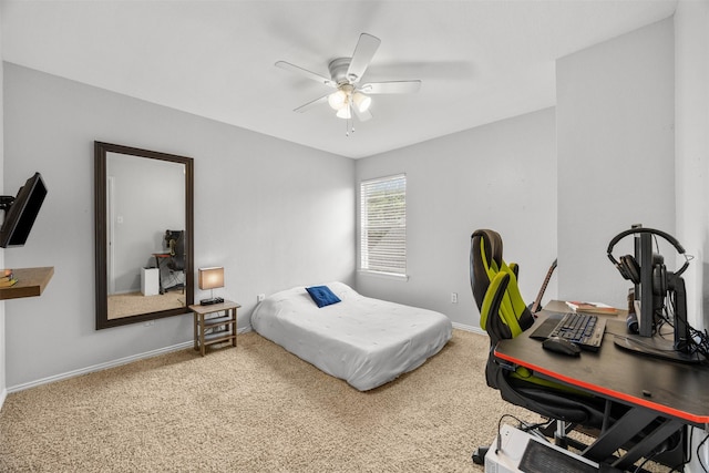 60 Misty Mesa Trl, Mansfield, TX 76063 - carpeted bedroom with an office area, baseboards, and a ceiling fan