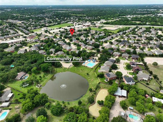 60 Misty Mesa Trl, Mansfield, TX 76063 - aerial view of property and surrounding area with a large body of water and nearby suburban area
