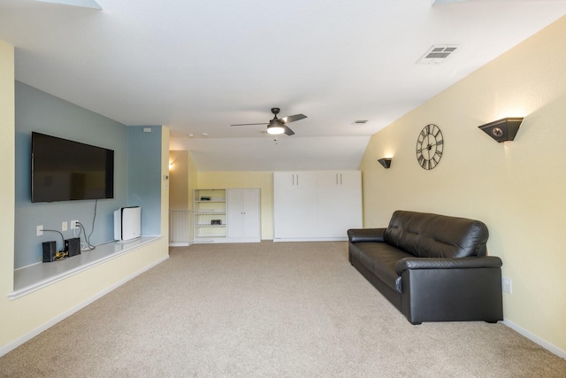 142 Shelby Trce, Murphy, TX 75094 - living area featuring carpet floors, baseboards, and ceiling fan
