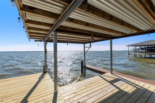 431 Jib Dr, Gun Barrel City, TX 75156 - dock featuring boat lift and a water view